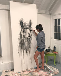 Llama Painting by Kristin Llamas - The Alfonso Llama