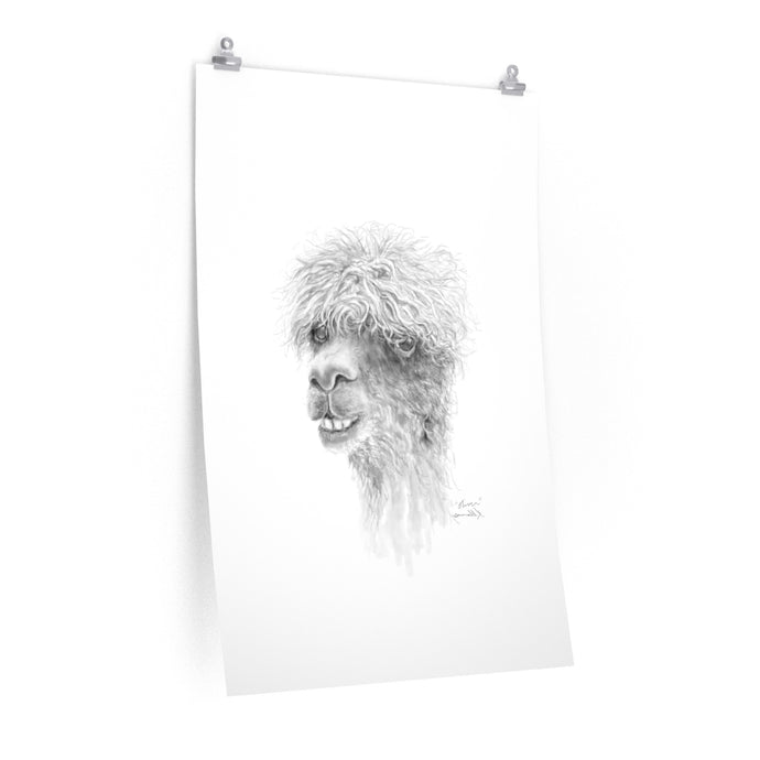 OLIVER Llama- Art Paper Print