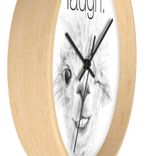 LAUGH llama Wall clock: MAGGIE