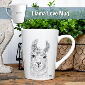 llama love mug by Nashville artist Kristin Llamas
