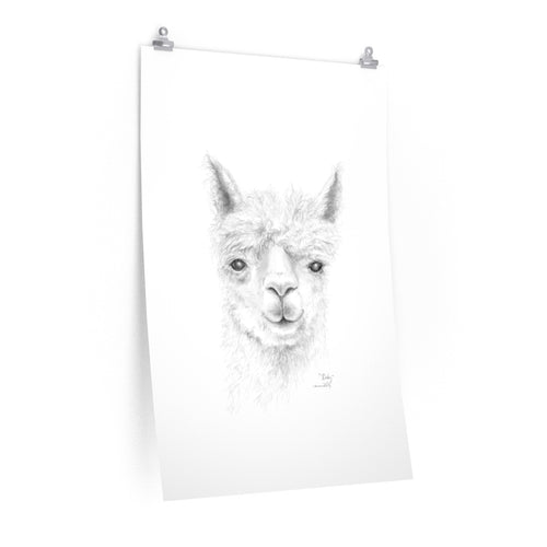 RICKY Llama- Art Paper Print