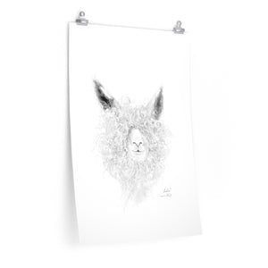 LESLIE Llama- Art Paper Print
