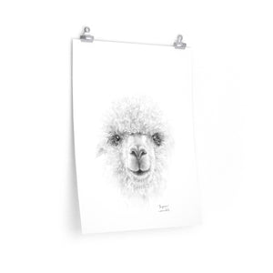 BENJAMIN Llama- Art Paper Print