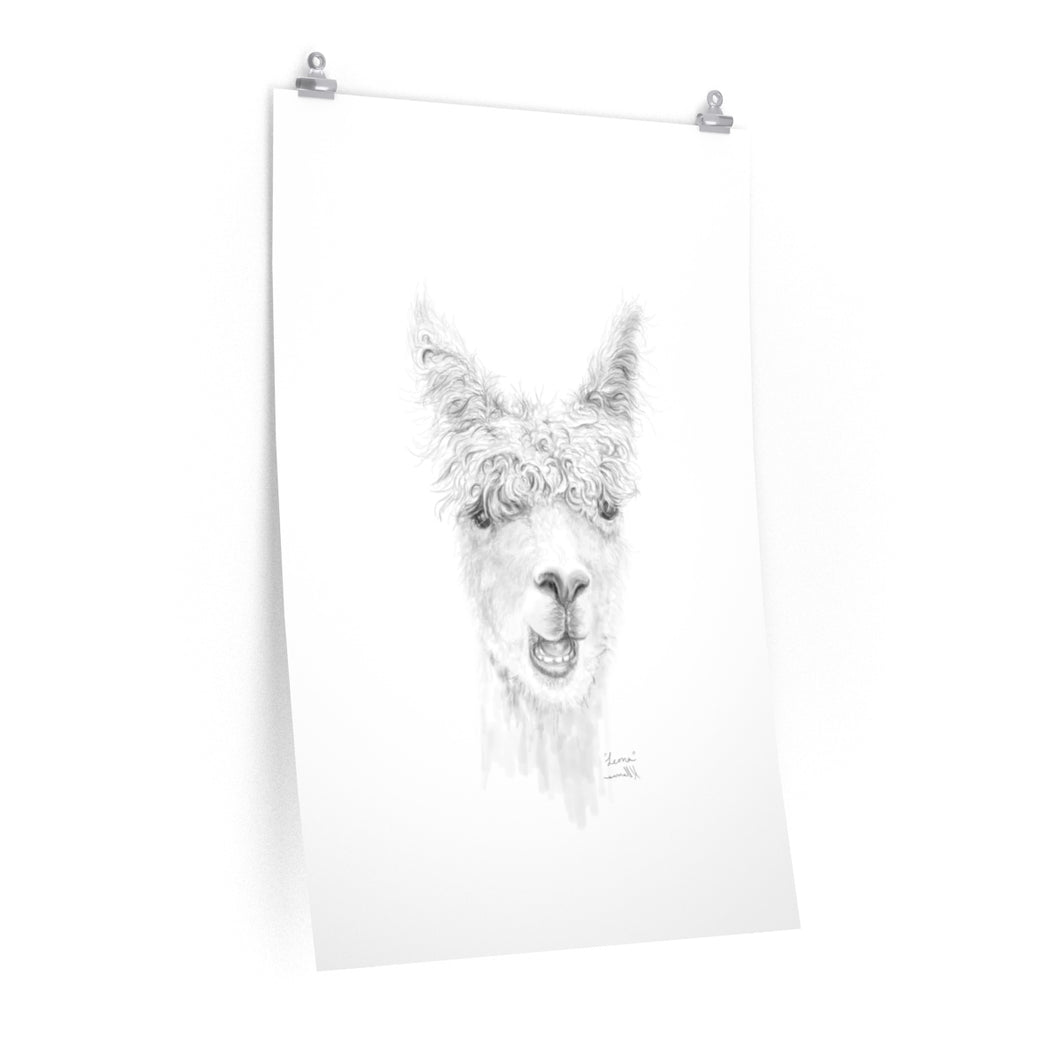 LEONA Llama- Art Paper Print