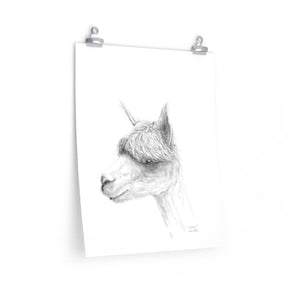 ETHAN Llama- Art Paper Print