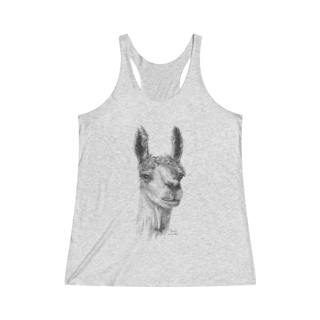 Women's Racerback Llama Tank - CARRIE