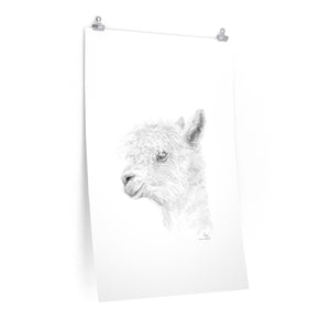 LISA Llama- Art Paper Print