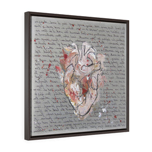 Square Framed Art Print | Lullaby: Heart