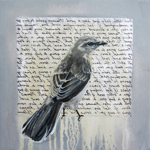 Square Framed Art Print | Lullaby: Mockingbird