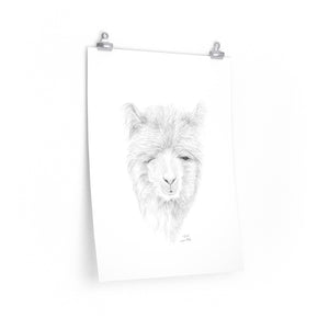 EDIE Llama- Art Paper Print