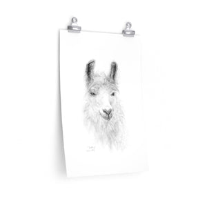BRITTANY Llama- Art Paper Print