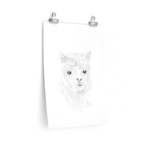 PARKER Llama- Art Paper Print