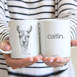 Llama Name Mugs - CAITLIN