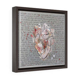 Square Framed Art Print | Lullaby: Heart