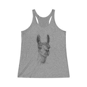 Women's Racerback Llama Tank - CARRIE