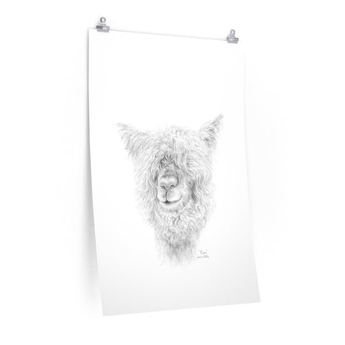 RION Llama- Art Paper Print