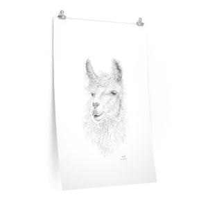 MICHELLE Llama- Art Paper Print