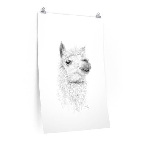 APRIL Llama- Art Paper Print