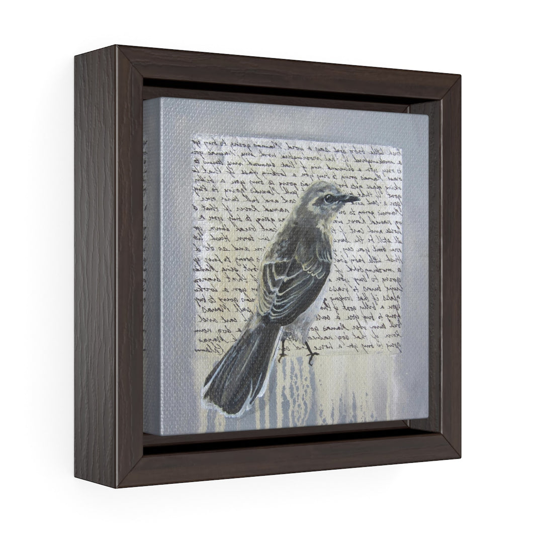 Square Framed Art Print | Lullaby: Mockingbird